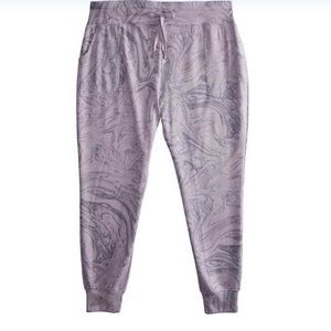 Freely joggers purple marble pattern size large